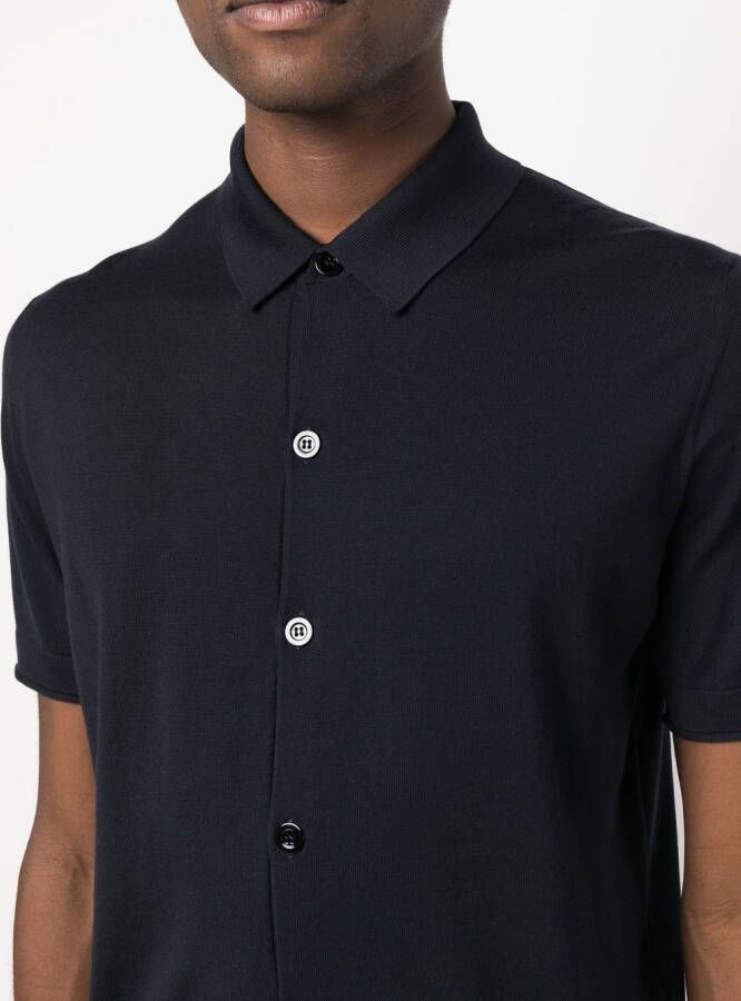 GOES BOTANICAL Poloshirt van merinowol Blauw