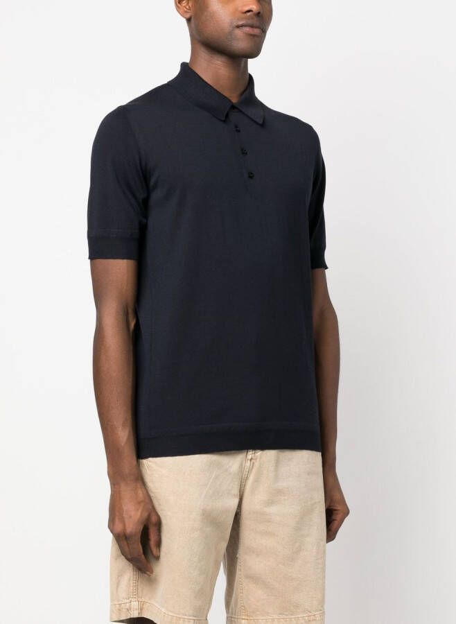 GOES BOTANICAL Poloshirt van merinowol Blauw