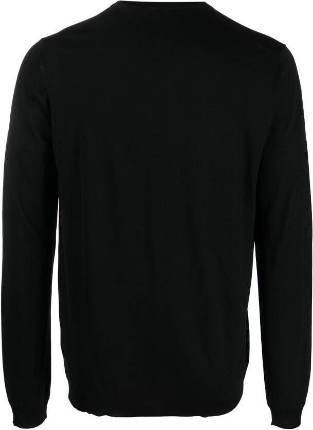 GOES BOTANICAL Trui met V-hals Zwart