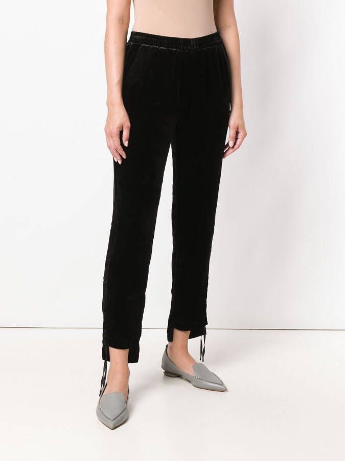Gold Hawk cropped broek met samengetrokken zijkanten Zwart