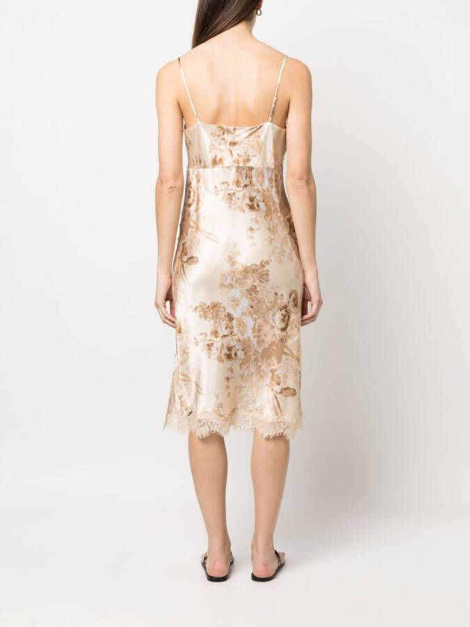 Gold Hawk Zijden jurk Beige