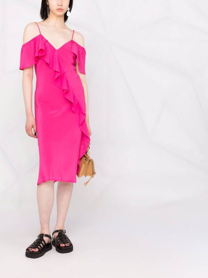 Gold Hawk Jurk met ruches Roze