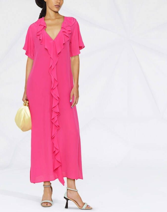 Gold Hawk Jurk met V-hals Roze
