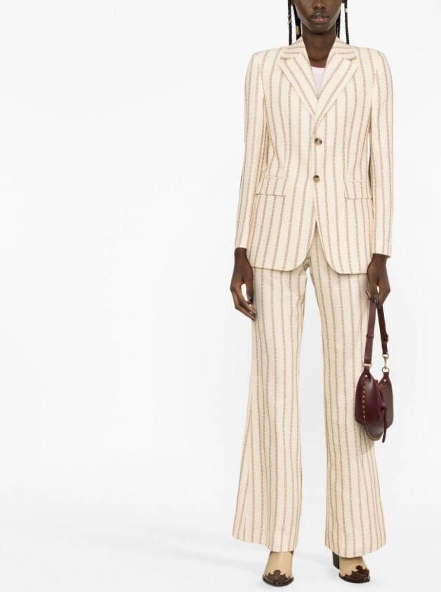 Golden Goose Blazer met enkele rij knopen Beige