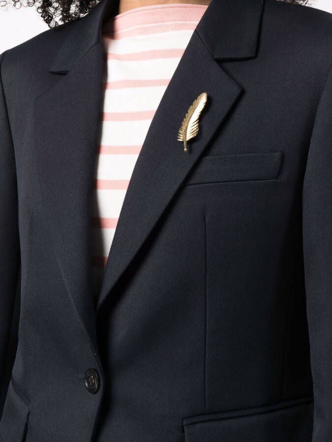Golden Goose Blazer met enkele rij knopen Blauw