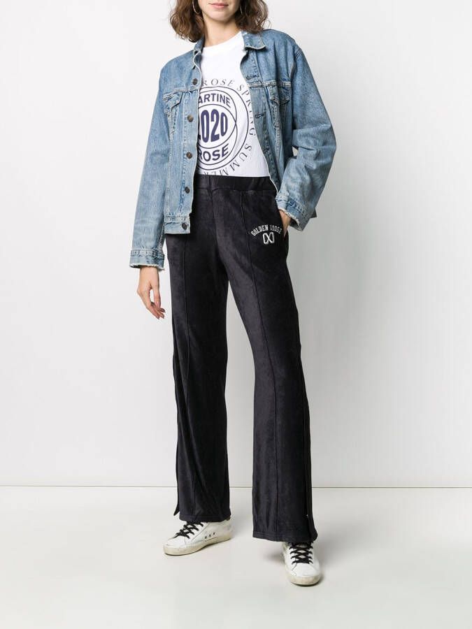 Golden Goose Broek met wijde pijpen Blauw