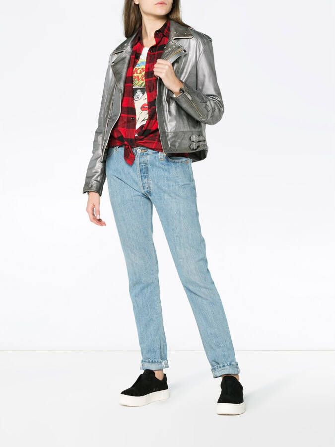 Golden Goose Chiodo biker jacket Metallic