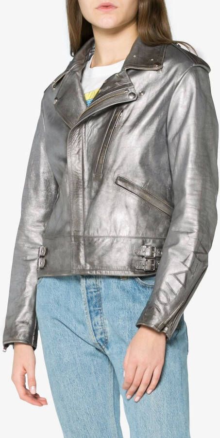 Golden Goose Chiodo biker jacket Metallic
