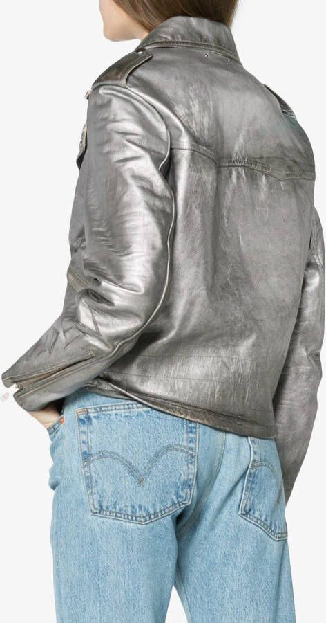 Golden Goose Chiodo biker jacket Metallic