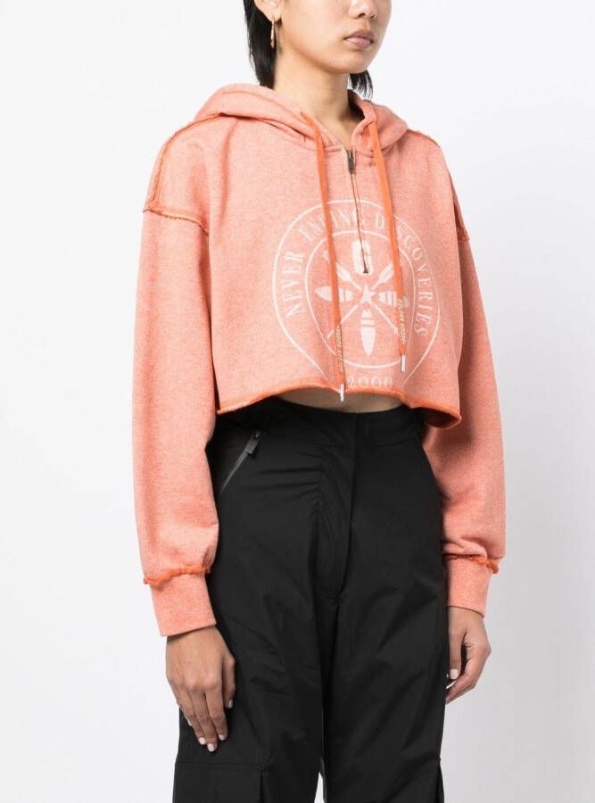 Golden Goose Cropped hoodie Oranje