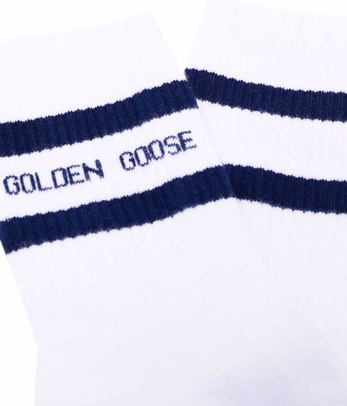 Golden Goose Gestreepte sokken Wit