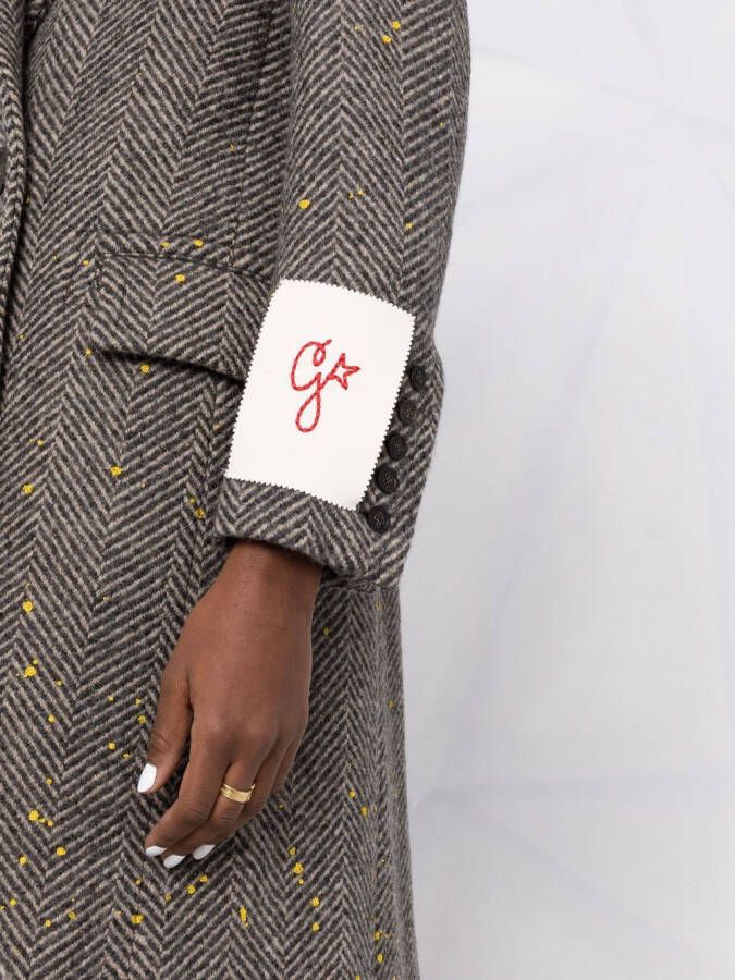 Golden Goose Jas met visgraat patroon Bruin