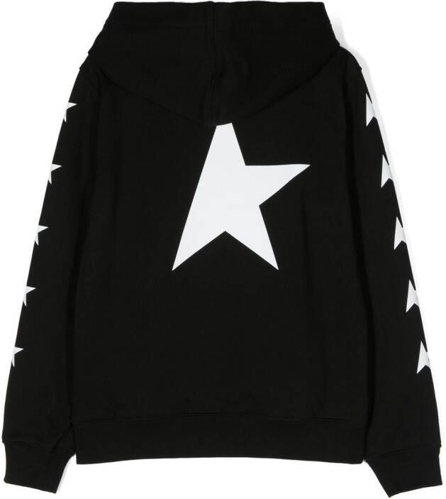 Golden Goose Kids Hoodie met sterrenprint Zwart