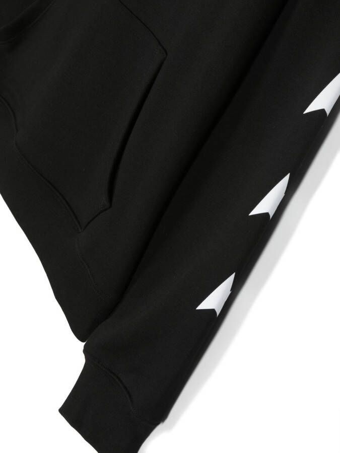 Golden Goose Kids Hoodie met sterrenprint Zwart