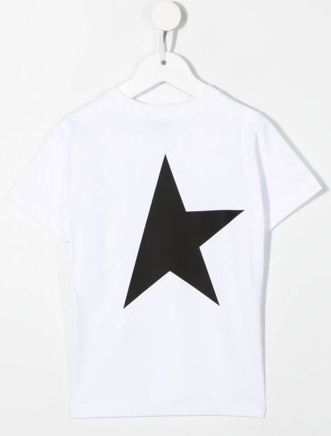 Golden Goose Kids T-shirt met logoprint Wit