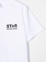 Golden Goose Kids T-shirt met logoprint Wit - Thumbnail 3
