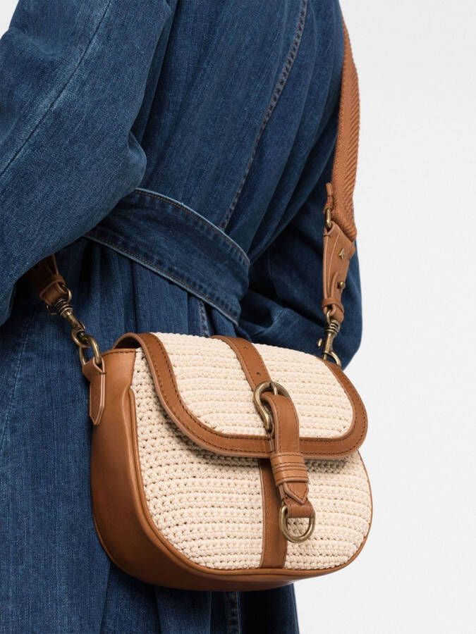 Golden Goose Leren crossbodytas Beige
