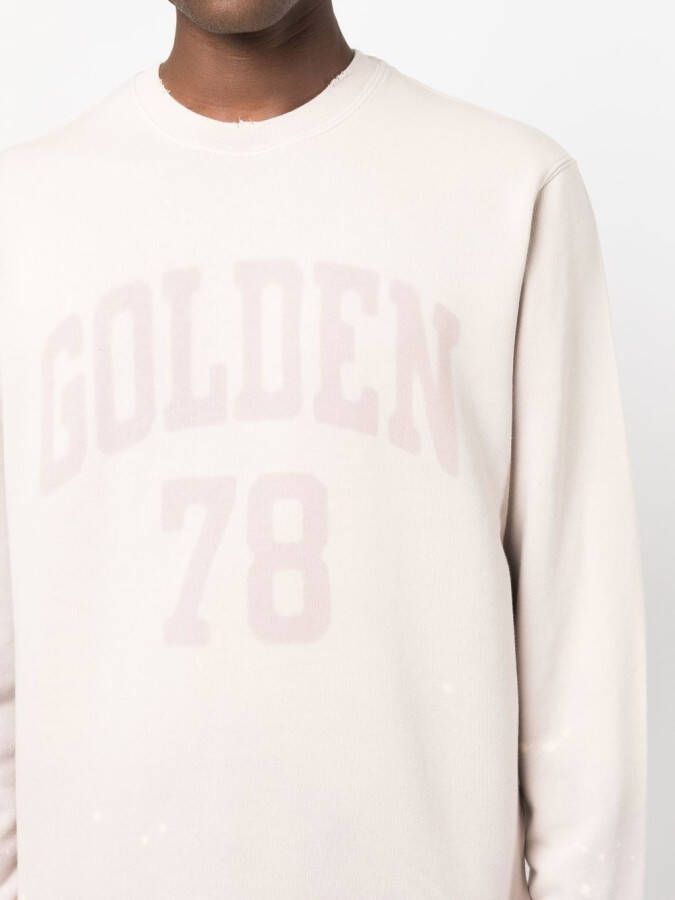 Golden Goose Sweater met logoprint Beige