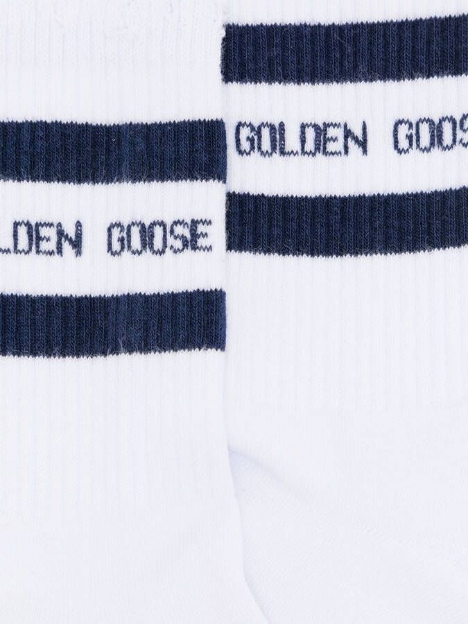Golden Goose Sokken met gestreepte afwerking Wit