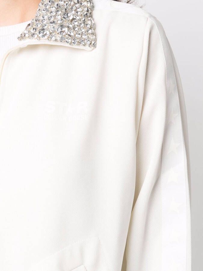 Golden Goose Sweater verfraaid met kristallen Wit