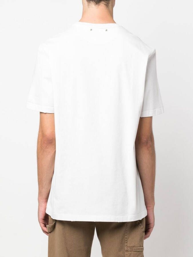 Golden Goose T-shirt met geborduurd logo Wit