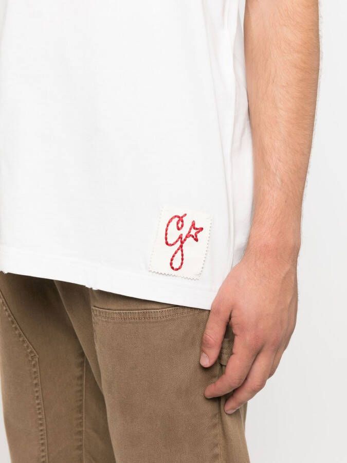 Golden Goose T-shirt met geborduurd logo Wit