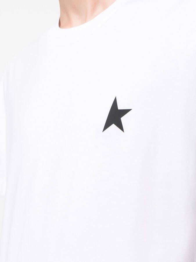 Golden Goose T-shirt met One Star-logo en korte mouwen Wit