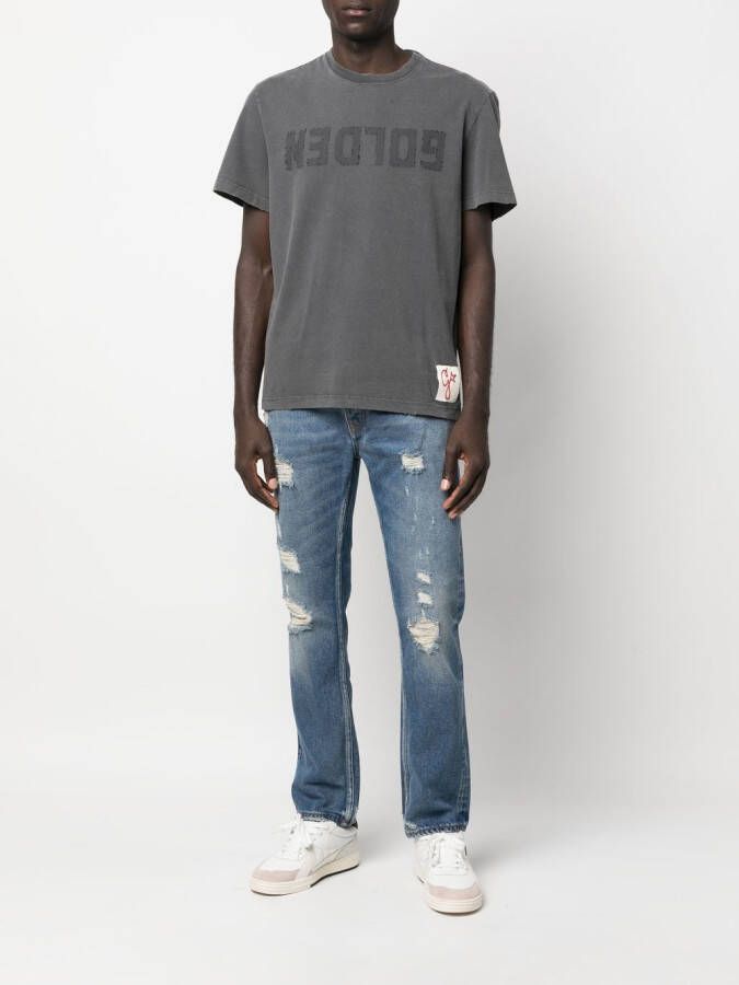 Golden Goose T-shirt met logoprint Grijs