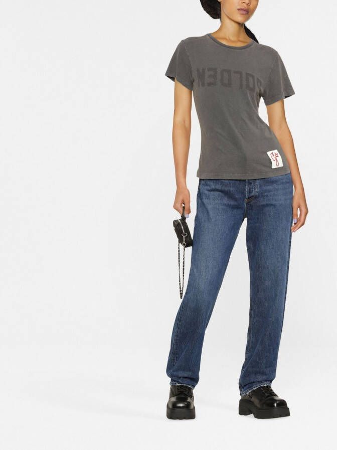 Golden Goose T-shirt met logoprint Grijs