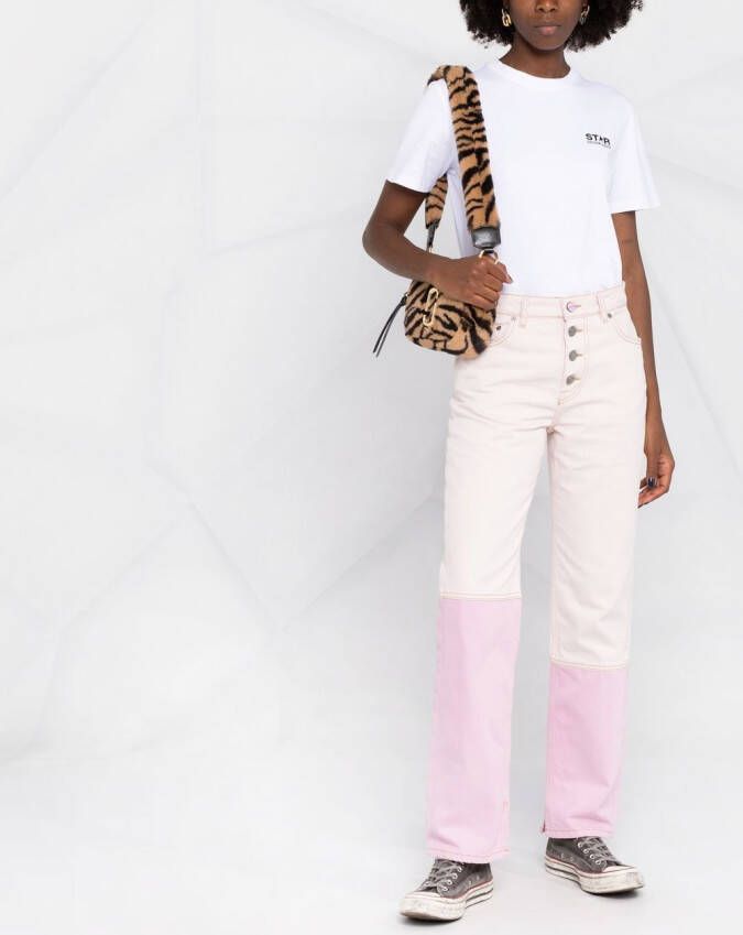Golden Goose T-shirt met logoprint Wit