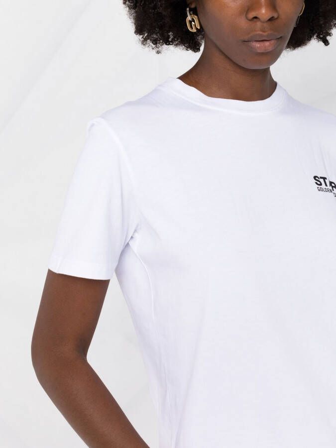 Golden Goose T-shirt met logoprint Wit