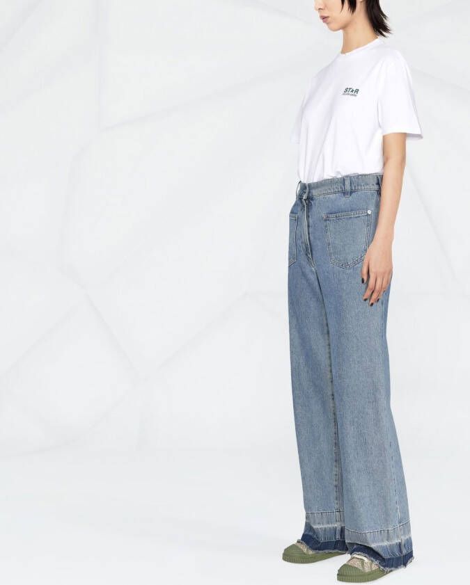 Golden Goose T-shirt met print Wit