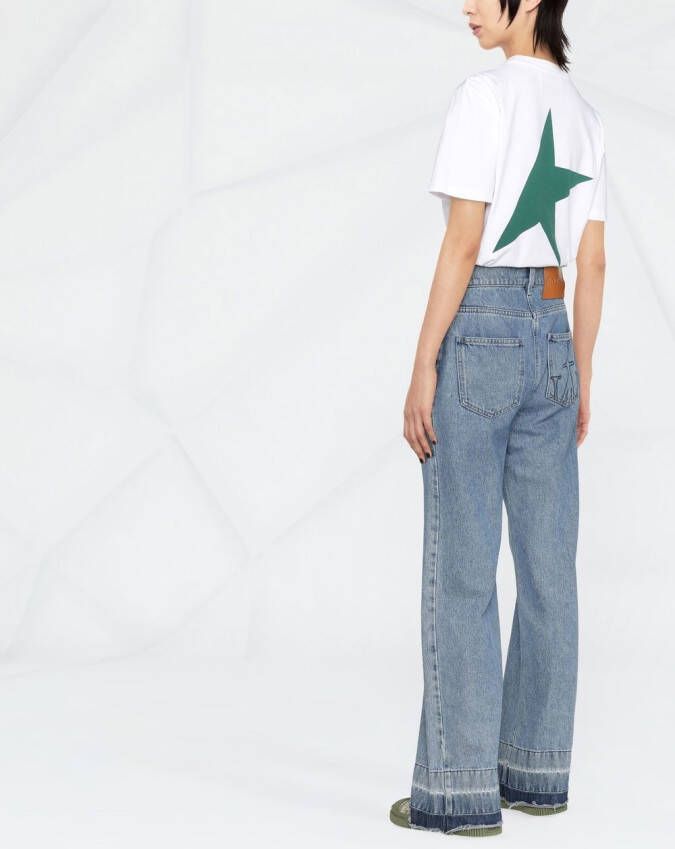 Golden Goose T-shirt met print Wit