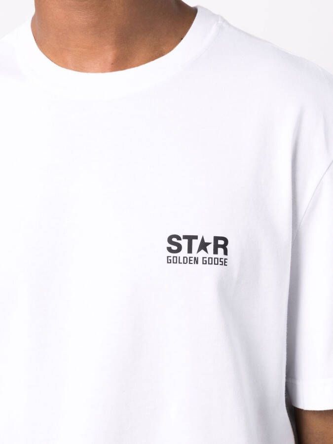 Golden Goose T-shirt met sterrenprint Wit