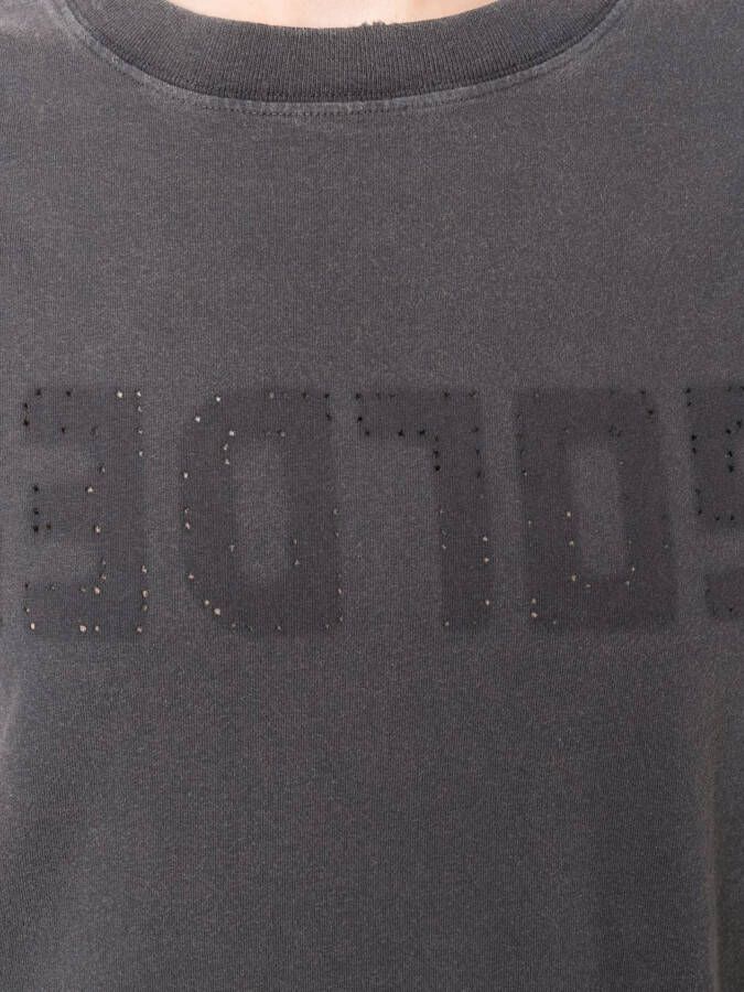 Golden Goose T-shirtjurk met logoprint Grijs