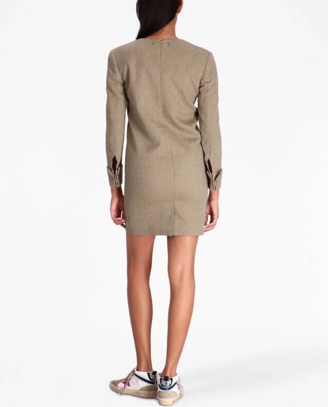 Golden Goose Mini-jurk met V-hals Bruin