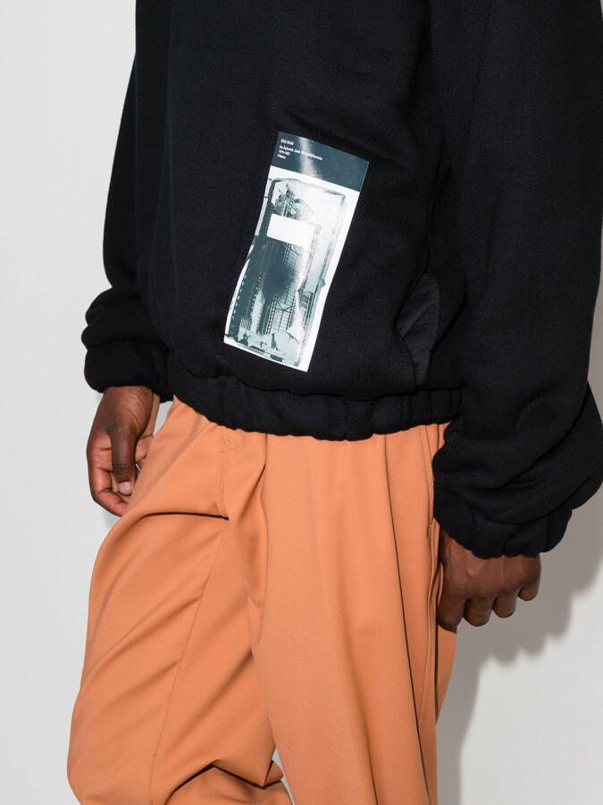 GR10K Katoenen hoodie Zwart