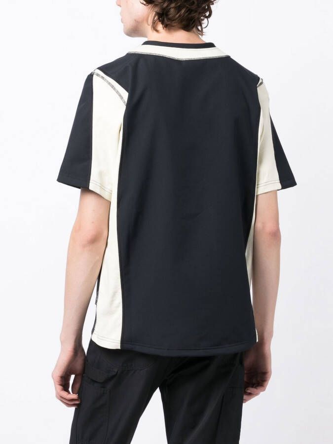 GR10K T-shirt met V-hals Blauw