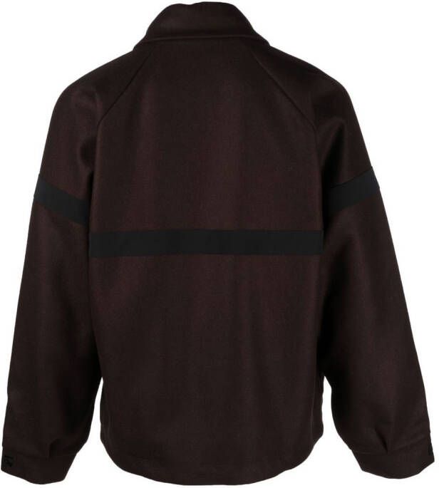 GR10K x Salomon shirtjack met rits Bruin