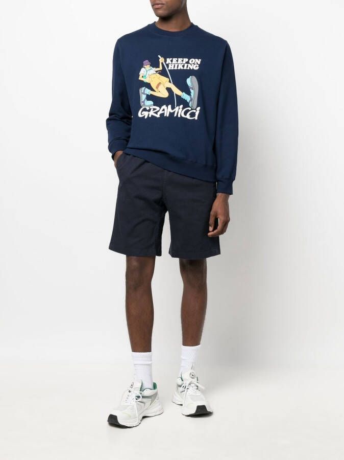 Gramicci Shorts met gespsluiting Blauw