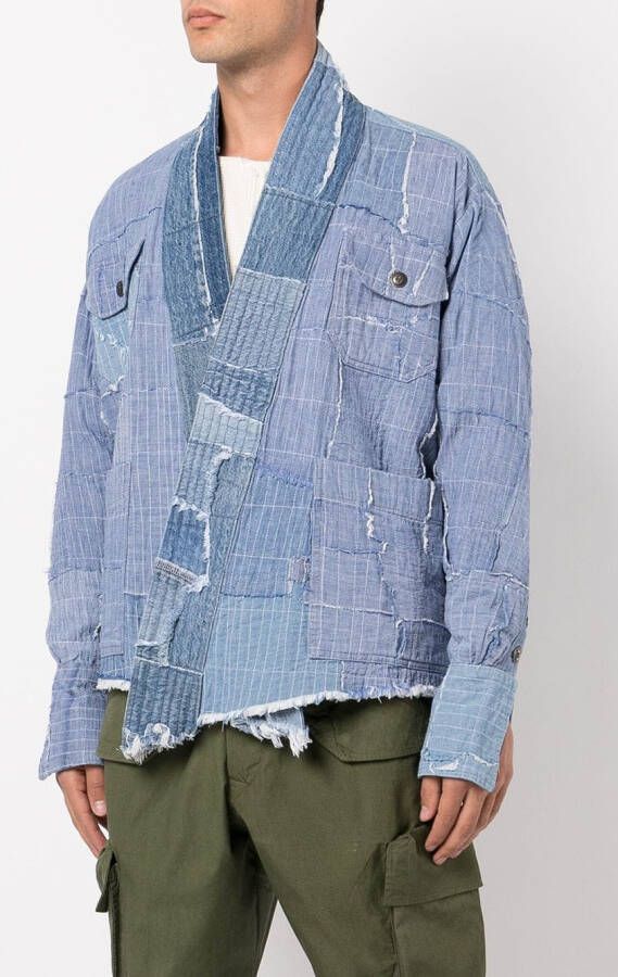 Greg Lauren Denim jack Blauw