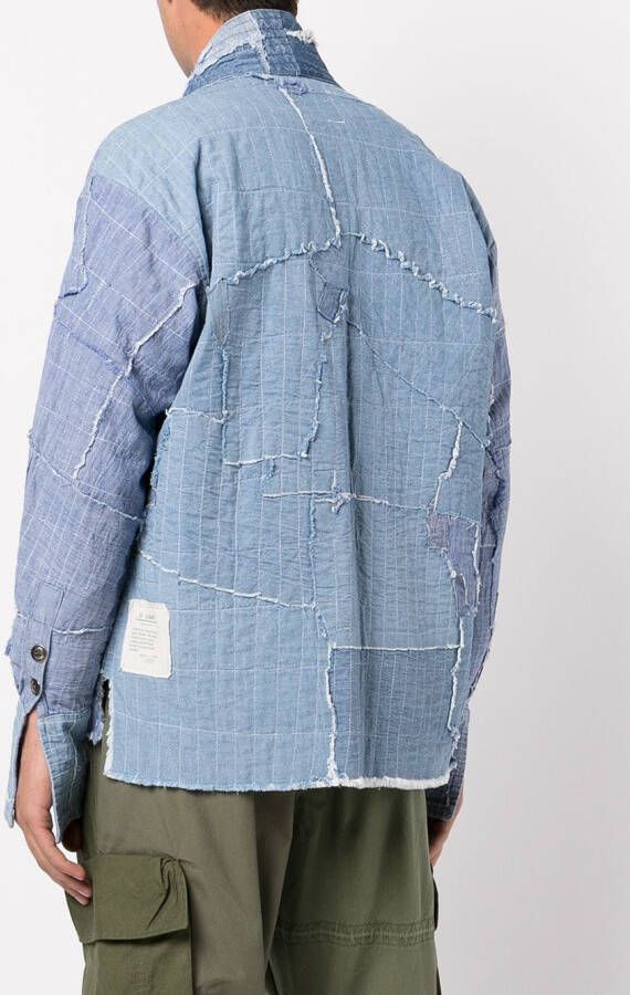 Greg Lauren Denim jack Blauw