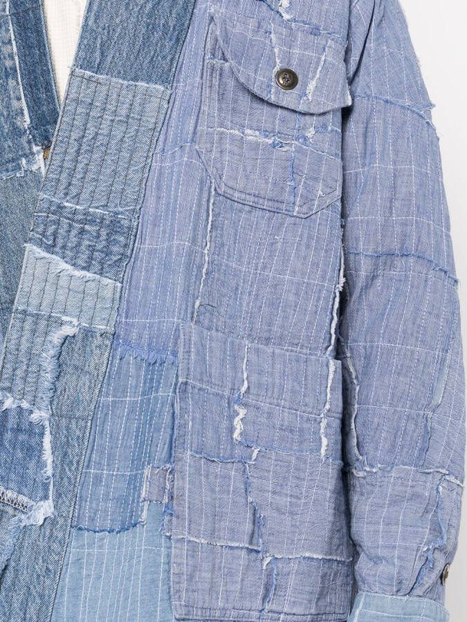 Greg Lauren Denim jack Blauw