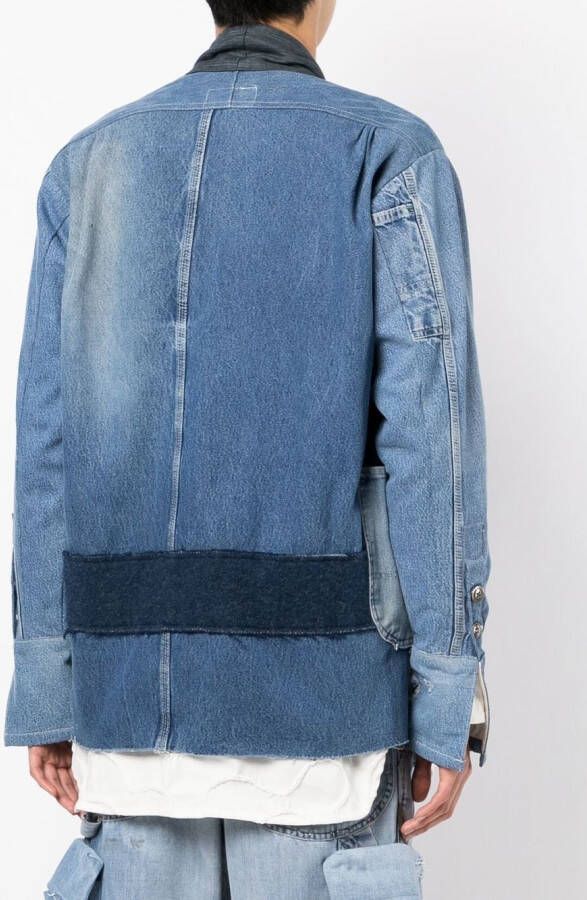 Greg Lauren Denim jack Blauw