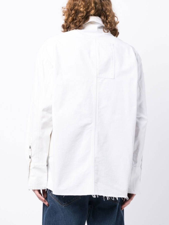 Greg Lauren Overhemd met franje Wit