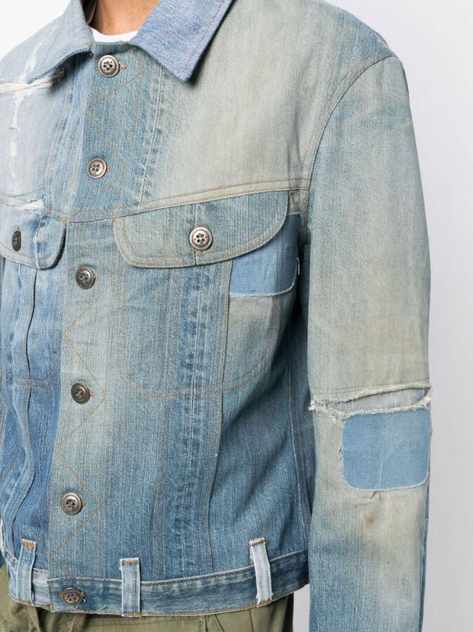Greg Lauren Jack met gerafeld effect Blauw