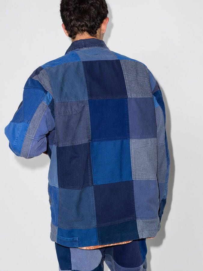 Greg Lauren Jack met patchwork Blauw