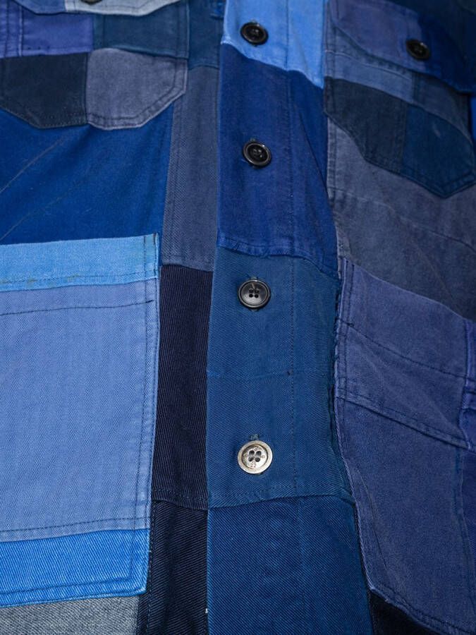 Greg Lauren Jack met patchwork Blauw