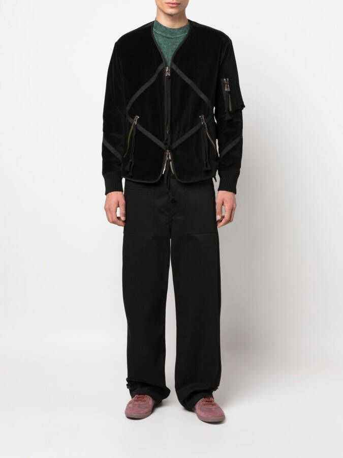 Greg Lauren Jack met patchwork Zwart