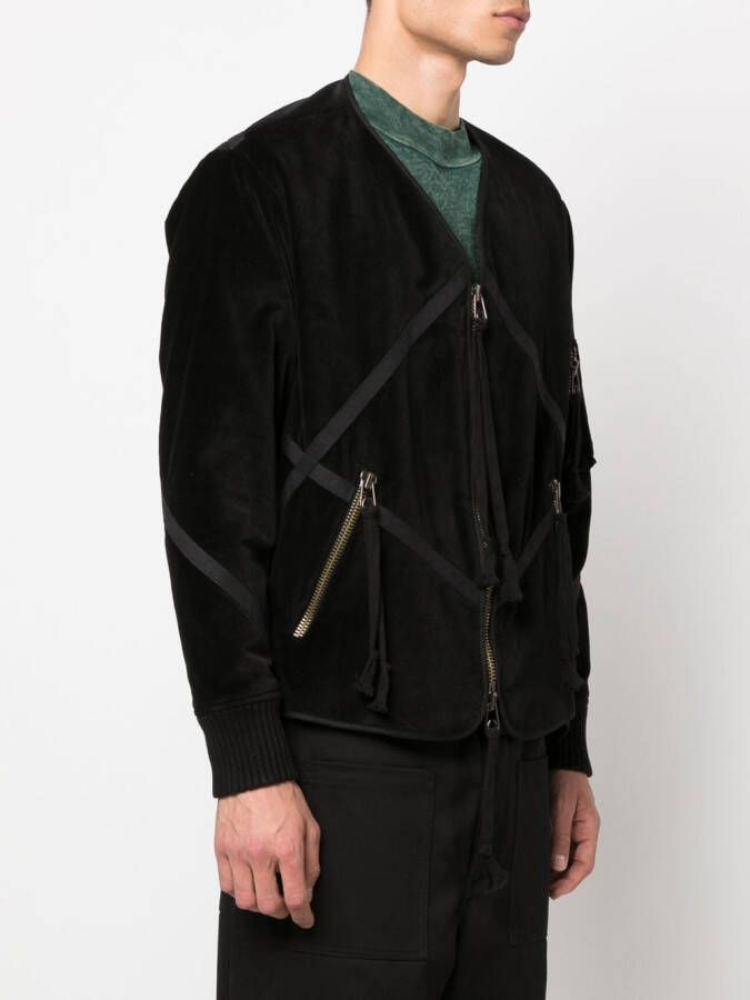 Greg Lauren Jack met patchwork Zwart